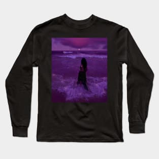 Purple Waves Long Sleeve T-Shirt